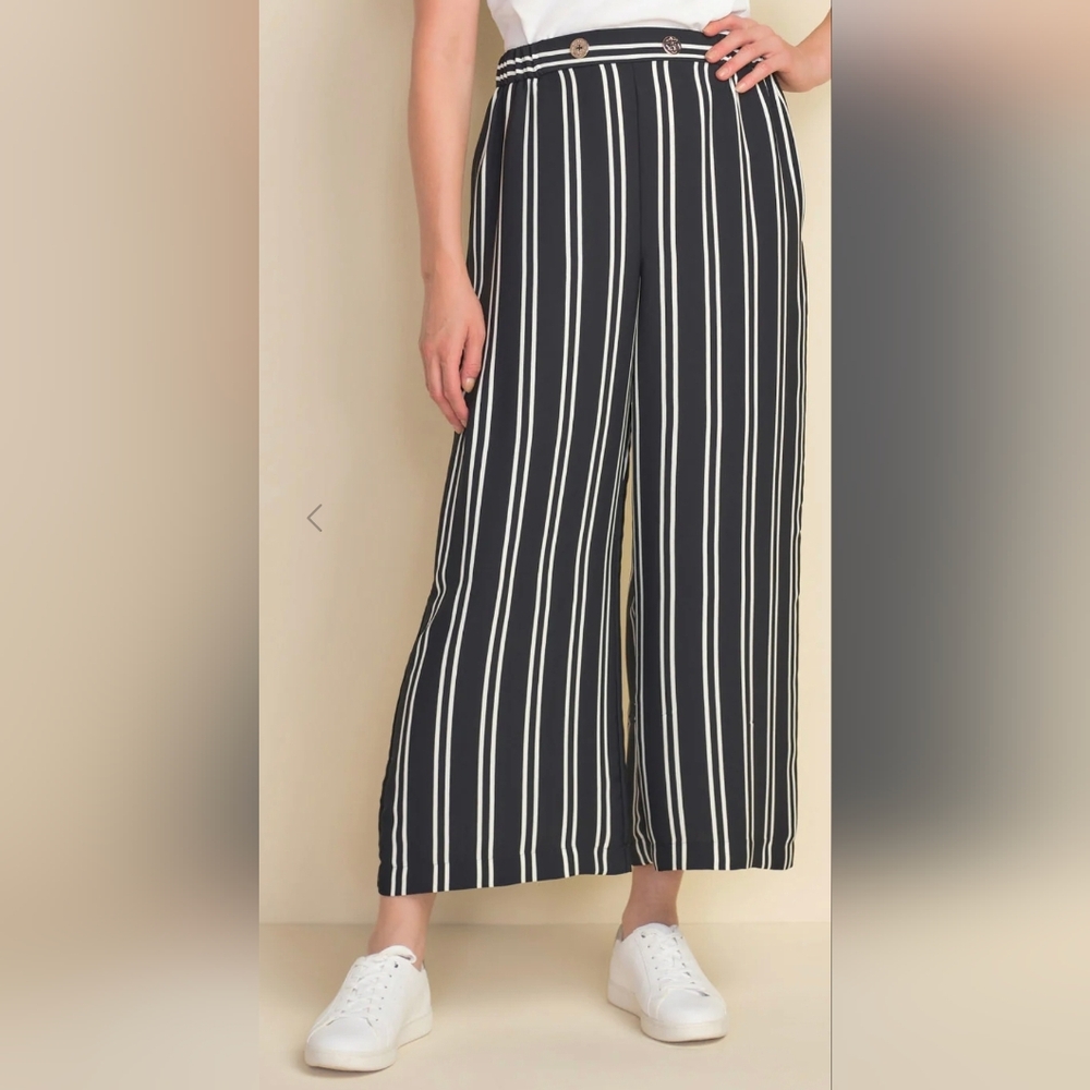 NWT Joseph Ribkoff Black/Vanilla Pants, US 10